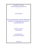 thực trạng bệnh viêm vú ở bò sữa trên địa bàn huyện ba vì – thành phố hà nội và đề xuất giải pháp phòng trị