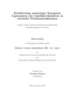 Etablierung neuartiger fusogener liposomen zur lipidinterkalation in tierische plasmamembranen