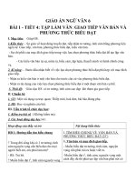 Giáo án ngữ văn 6 bài 1 giao tiếp, văn bản và phương thức biểu đạt 