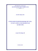 sử dụng một số chế phẩm sinh học để ủ chua cỏ voi và thân lá ngô cho bò sữa hf tại mộc châu