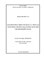 Giải pháp phát triển tín dụng cá nhân tại ngân hàng thương mại cổ phần quân đội chi nhánh kiên giang  luận văn thạc sĩ 2015 