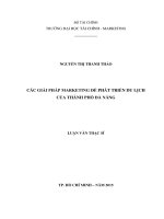 Các giải pháp marketing để phát triển du lịch của thành phố đà nẵng  luận văn thạc sĩ 2015 