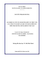 Xác định các yếu tố ảnh hưởng đến cấu trúc vốn các công ty ngành vật liệu xây dựng niêm yết trên thị trường chứng khoán việt nam luận văn thạc sĩ 2015 
