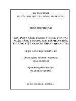 Giải pháp nâng cao huy động vốn tại ngân hàng thương mại cổ phần công thương việt nam chi nhánh quảng trị 2015 