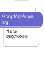 Kỹ năng phỏng vấn tuyển dụng uds