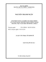 Giải pháp nâng cao hiệu quả hoạt động của ngân hàng thương mại cổ phần ngoại thương việt nam theo mô hình CAMELS  luận văn thạc sĩ 2015 