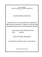 Ảnh hưởng của các thành phần giá trị thương hiệu đến quyết định của người mua  nghiên cứu trường hợp thị trường bánh tươi tại thành phố hồ chí minh  luận văn thạc sĩ 2015 