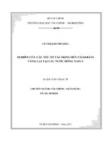 Nghiên cứu các yếu tố tác động đến tài khoản vãng lai tại các nước đông nam á  luận văn thạc sĩ 2015 