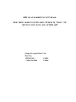 CHIẾN LƯỢC MARKETING HỖN HỢP VỚI DỊCH VỤ CHO VAY DU HỌC CỦA NGÂN HÀNG ANZ TẠI VIỆT NAM