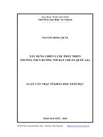 Xây dựng chiến lược phát triển trường trung học cơ sở hướng tới đạt chuẩn quốc gia 