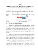 GIỚI THIỆU CÔNG TY CHO THUÊ TÀI CHÍNH TNHH MTV NGÂN HÀNG TMCP CÔNG THƯƠNG VIỆT NAM