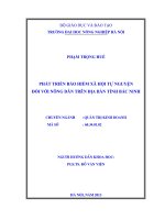 phát triển bảo hiểm xã hội tự nguyện đối với nông dân trên địa bàn tỉnh bắc ninh