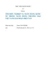 TÌM HIỂU NGHIỆP VỤ NGÂN HÀNG QUỐC TẾ TRONG NGÂN  HÀNG THƯƠNG MẠi VIỆT NAM GIAI ĐOẠN HIỆN NAY