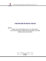 PHÂN TÍCH TÌNH HÌNH CHO VAY TIÊU DÙNG TẠI NGÂN HÀNG NAVIBANK CHI NHÁNH CẦN THƠ PHÒNG GIAO DỊCH SỐ 01