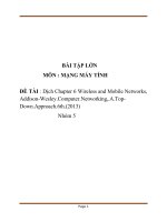 Dịch chapter 6 wireless and mobile networks,addison wesley computer networking, a  top down approach 6th (2013)