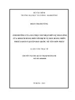 Ảnh hưởng của giá trị cảm nhận đến sự hài lòng của khách hàng đối với dịch vụ bán hàng miễn thuế SASCO tại sân bay quốc tế tân sơn nhất  luận văn thạc sĩ 2015 