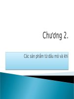 CHƯƠNG 2 các sản PHẨM từ dầu mỏ và KHÍ 