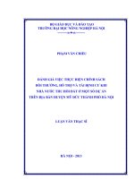 đánh giá việc thực hiện chính sách bồi thường, hỗ trợ và tái định cư khi nhà nước thu hồi đất ở một số dự án trên địa bàn huyện mỹ đức thành phố hà nội