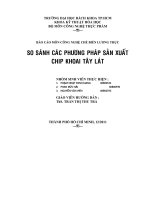 BÁO CÁO MÔN CÔNG NGHỆ CHẾ BIẾN LƯƠNG THỰC công nghệ sản xuất khoai tây lát