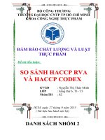 SO SÁNH HACCP RVA VÀ HACCP CPDEX- N2- T6, T1-3