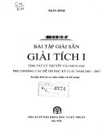 BÀI TẬP ÔN THI ĐẠI HỌC CAO ĐẲNG MÔN TOÁN PHẦN GIẢI TÍCH CÓ LỜI GIẢI