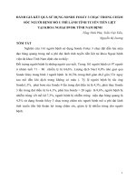 ĐÁNH GIÁ kết QUẢ sử DỤNG SONDE FOLEY 3 CHẠC TRONG c 