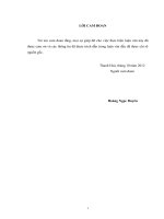 Nâng cao hiệu quả công tác quản lý hoạt động gia công xuất khẩu tại cục hải quan tỉnh thanh hóa