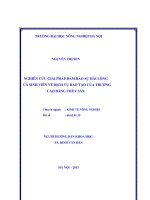 nghiên cứu giải pháp đảm bảo sự hài lòng của sinh viên về dịch vụ đào tạo của trường cao đẳng thủy sản