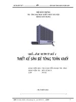 Thuyết minh + bản vẽ Đồ án bê tông cốt thép 1