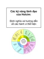 Các Kỹ Năng Lãnh Đạo Của Holcim - Định Nghĩa Và Hướng Dẫn Về Các Hành Vi Thể Hiện