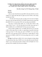 Nghiên cứu một số đặc điểm lâm sàng, điện tâm đồ, siêu âm doppler tim ở bệnh nhân bệnh phôi  tắc nghẽn mạn tính có biến chứng tâm phế mạn.DOC