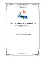 Sự hình thành và phát triển của tư tưởng tự do kinh tế