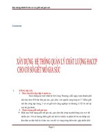 Xây dựng HACCP cho cơ sở giết mổ gia súc