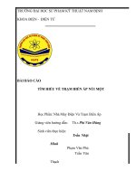 báo cáo thực tập tìm HIỂU về TRẠM BIẾN áp núi một