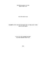 nghiên cứu sản xuất bao tử cá tra sấy tẩm gia vị ăn liền