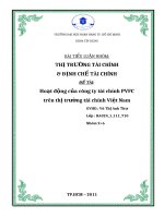 hoạt động của công ty tài chính pvfc trên thị trường tài chính việt nam