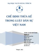 chế định thừa kế trong luật dân sự việt nam