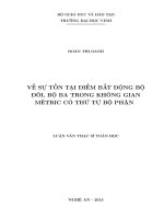Về  sự tồn tại điểm bất động trong không gian mêtric tuyến tính