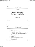 Web Và Thiết Kế Web Ứng Dụng Trong Dạy Học