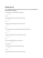 Bài tập bị động dạng đặc biệt