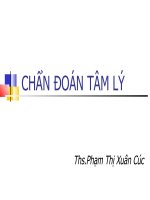Bài Giảng Chuẩn Đoán Tâm Lý