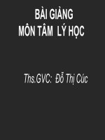Bài Giảng Môn Tâm Lý Học