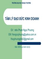 Bài Giảng Tâm Lý Đạo Đức Kinh Doanh