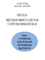 TIỂU LUẬN HIỆN TRẠNG ĐA DẠNG SINH HỌC CỦA VIỆT NAM VÀ TỔN THẤT ĐA DẠNG SINH HỌC LIÊN QUAN
