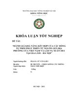 ĐÁNH GIÁ KHẢ NĂNG KẾT HỢP CỦA CÁC DÒNG TỰ PHỐI PHÁT TRIỂN TỪ NGUỒN GEN ĐỊA PHƯƠNG CỦA VIỆT NAM VÀ LÀO VỤ XUÂN 2011 TẠI GIA LÂM – HÀ NỘI