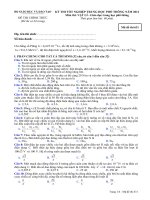 Đề thi tốt nghiệp THPT môn Vật Lí hệ Phổ thông 2012 - Mã đề 631