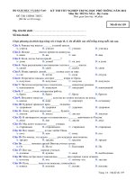 Đề thi tốt nghiệp THPT tiếng Nga năm 2012 hệ 3 năm - Mã đề thi 159