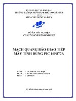 Mạch quang báo giao tiếp máy tính dùng PIC 16f877a 