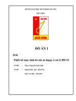 Đồ án 1 thiết kế máy tính bỏ túi sử dụng vi xử lý 89c51