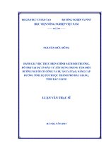 đánh giá việc thực hiện chính sách bồi thường, hỗ trợ tại dự án đầu tư xây dựng trung tâm điều dưỡng người có công và dự án cải tạo, nâng cấp đường tỉnh lộ 293 thuộc thành phố bắc giang, tỉnh bắc giang